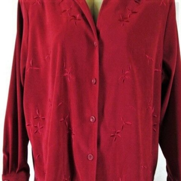 All American Comfort womens Sz 20W L/S red Blazer - Picture 3 of 7